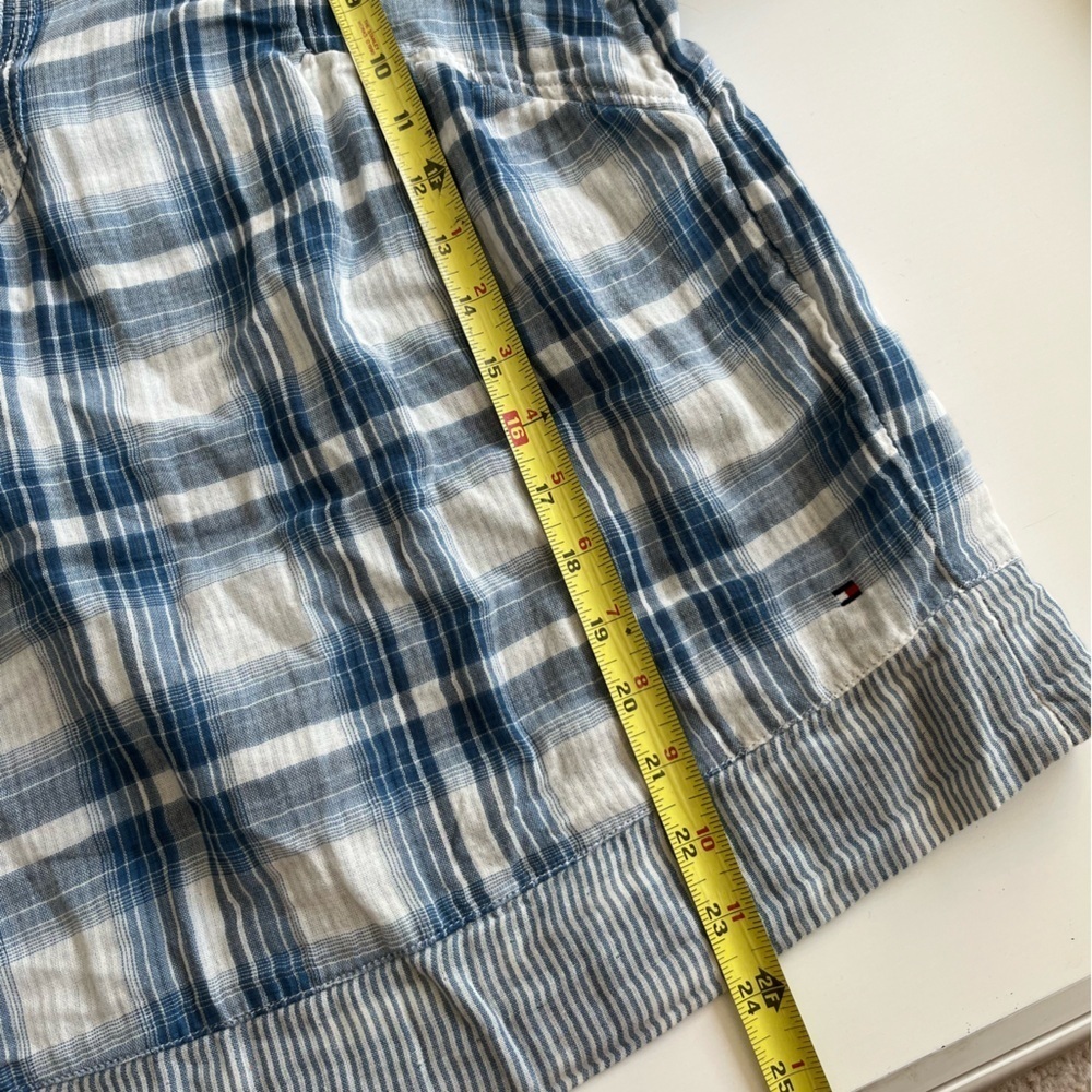 NWT Tommy Hilfiger Blue and White Plaid Blouse - Picture 9 of 10